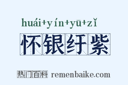 怀银纡紫是什么意思的图片